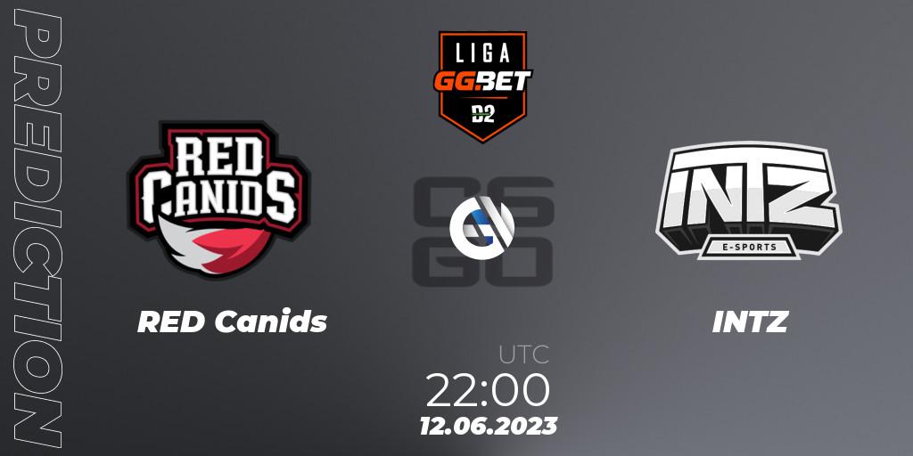 Prognose für das Spiel RED Canids VS INTZ. 12.06.23. CS2 (CS:GO) - Dust2 Brasil Liga Season 1