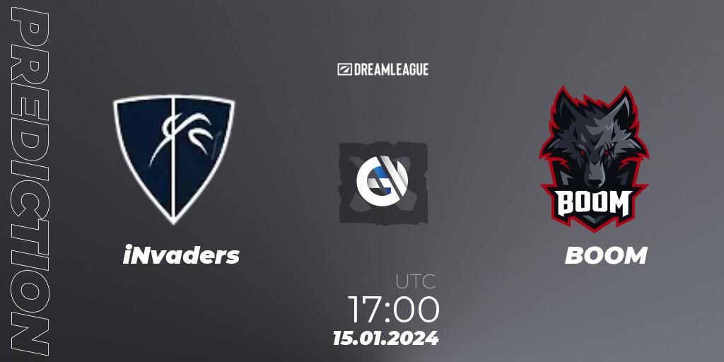 Prognose für das Spiel iNvaders VS BOOM. 15.01.24. Dota 2 - DreamLeague Season 22: South America Closed Qualifier