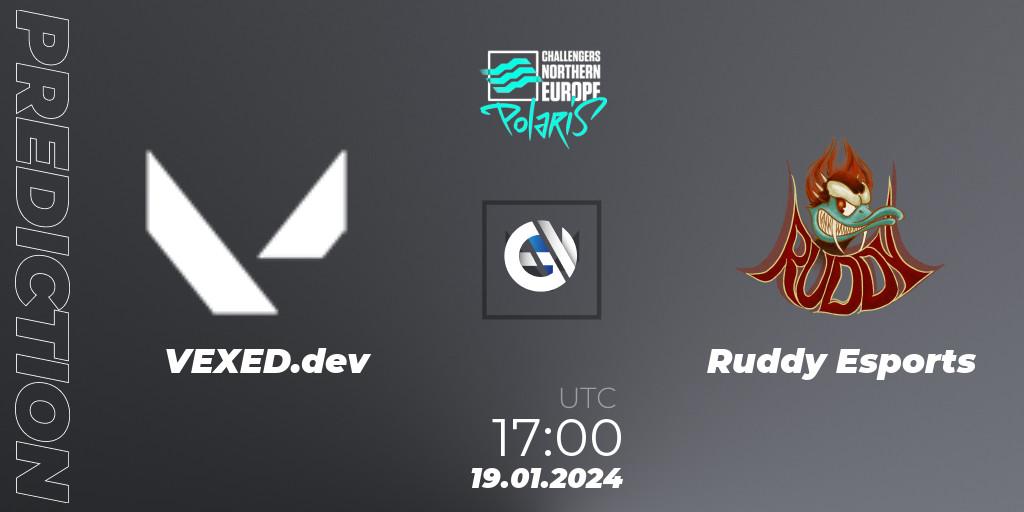 Prognose für das Spiel VEXED.dev VS Ruddy Esports. 19.01.2024 at 17:00. VALORANT - VALORANT Challengers 2024 Northern Europe: Polaris Split 1