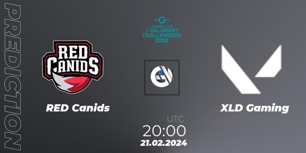 Prognose für das Spiel RED Canids VS XLD Gaming. 21.02.2024 at 20:00. VALORANT - VALORANT Challengers Brazil 2024: Split 1