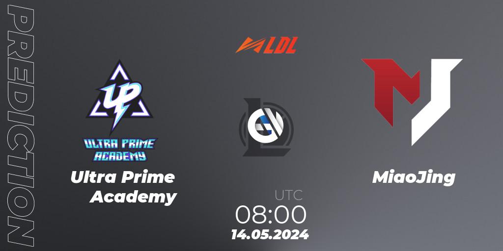 Prognose für das Spiel Ultra Prime Academy VS MiaoJing. 14.05.2024 at 08:00. LoL - LDL 2024 - Stage 2