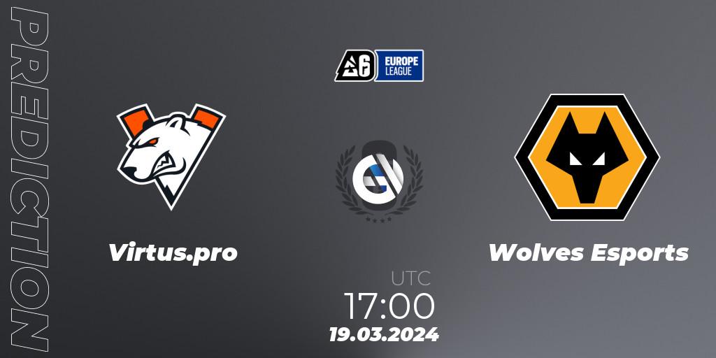 Prognose für das Spiel Virtus.pro VS Wolves Esports. 19.03.24. Rainbow Six - Europe League 2024 - Stage 1