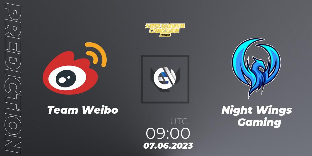 Prognose für das Spiel Team Weibo VS Night Wings Gaming. 07.06.23. VALORANT - VALORANT Champions Tour 2023: China Preliminaries