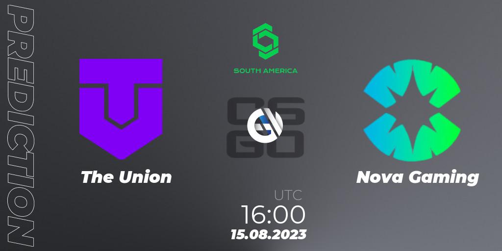 Prognose für das Spiel The Union VS Nova Gaming. 15.08.2023 at 16:00. Counter-Strike (CS2) - CCT South America Series #10: Closed Qualifier