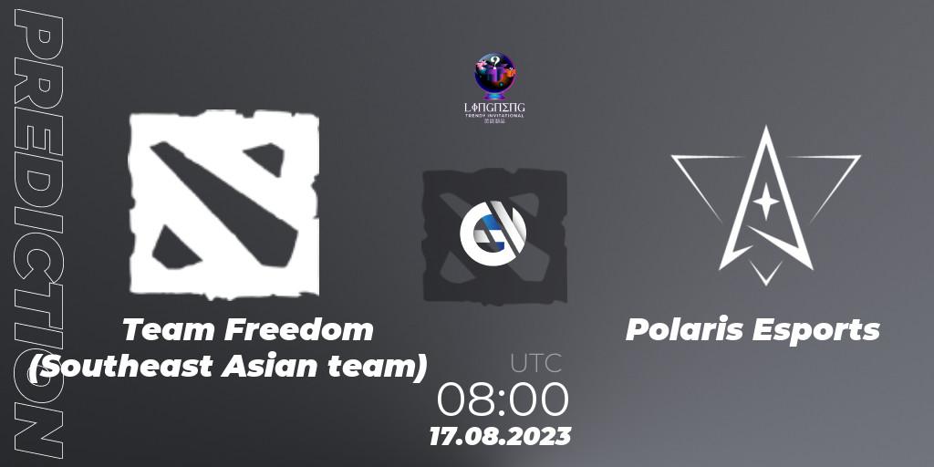 Prognose für das Spiel Team Freedom (Southeast Asian team) VS Polaris Esports. 22.08.23. Dota 2 - LingNeng Trendy Invitational