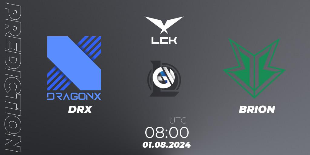 Prognose für das Spiel DRX VS BRION. 01.08.2024 at 08:00. LoL - LCK Summer 2024 Group Stage