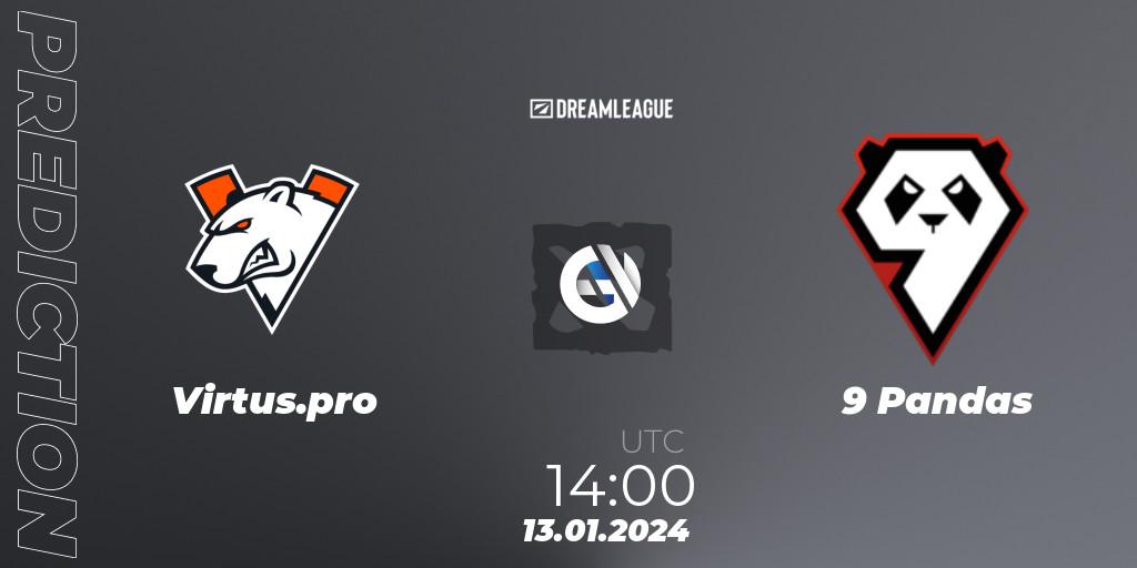 Prognose für das Spiel Virtus.pro VS 9 Pandas. 13.01.24. Dota 2 - DreamLeague Season 22: Eastern Europe Closed Qualifier