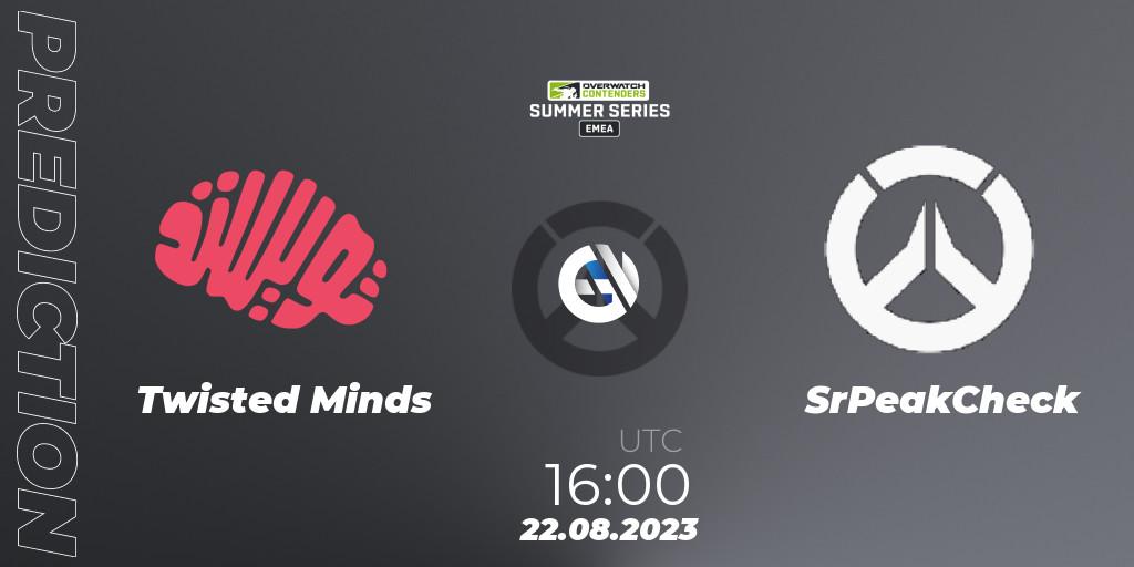 Prognose für das Spiel Twisted Minds VS SrPeakCheck. 22.08.23. Overwatch - Overwatch Contenders 2023 Summer Series: Europe