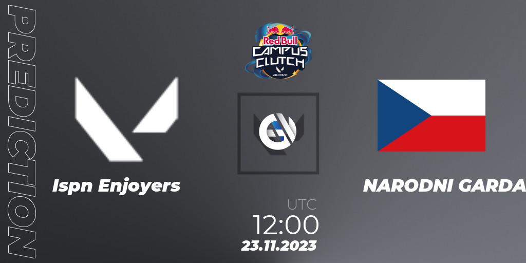 Prognose für das Spiel Ispíní Enjoyers VS NARODNI GARDA. 23.11.2023 at 12:30. VALORANT - Red Bull Campus Clutch 2023