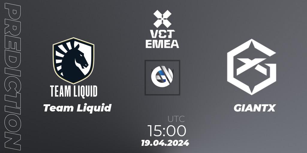 Prognose für das Spiel Team Liquid VS GIANTX. 19.04.24. VALORANT - VALORANT Champions Tour 2024: EMEA League - Stage 1 - Group Stage