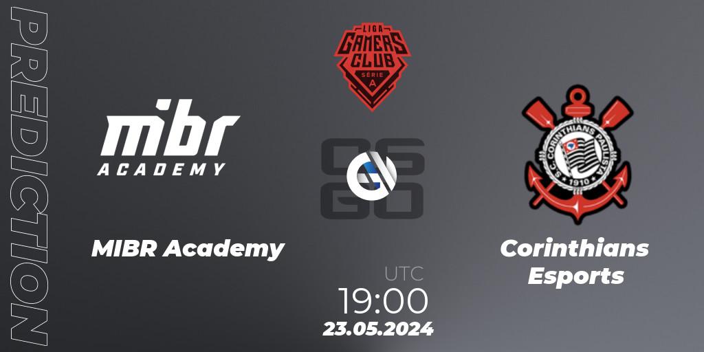 Prognose für das Spiel MIBR Academy VS Corinthians Esports. 23.05.2024 at 19:00. Counter-Strike (CS2) - Gamers Club Liga Série A: May 2024