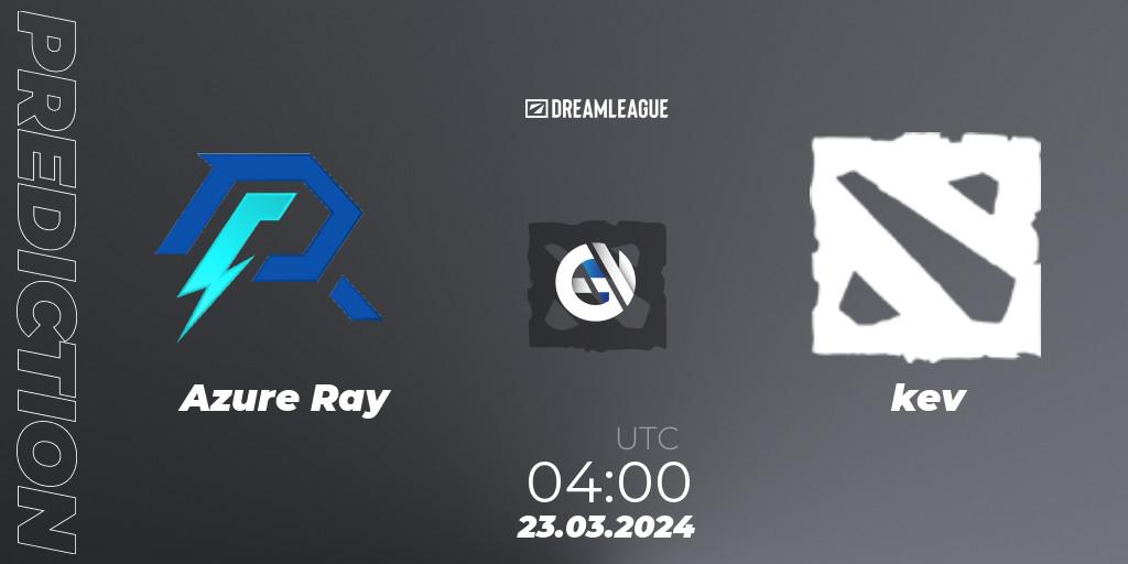 Prognose für das Spiel Azure Ray VS kev. 23.03.2024 at 04:00. Dota 2 - DreamLeague Season 23: China Closed Qualifier
