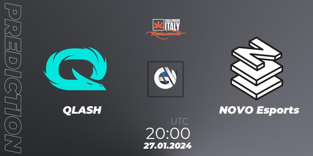 Prognose für das Spiel QLASH VS NOVO Esports. 27.01.2024 at 20:00. VALORANT - VALORANT Challengers 2024 Italy: Rinascimento Split 1