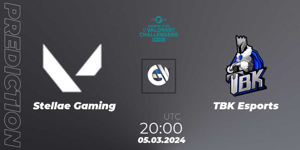 Prognose für das Spiel Stellae Gaming VS TBK Esports. 05.03.24. VALORANT - VALORANT Challengers Brazil 2024: Split 1