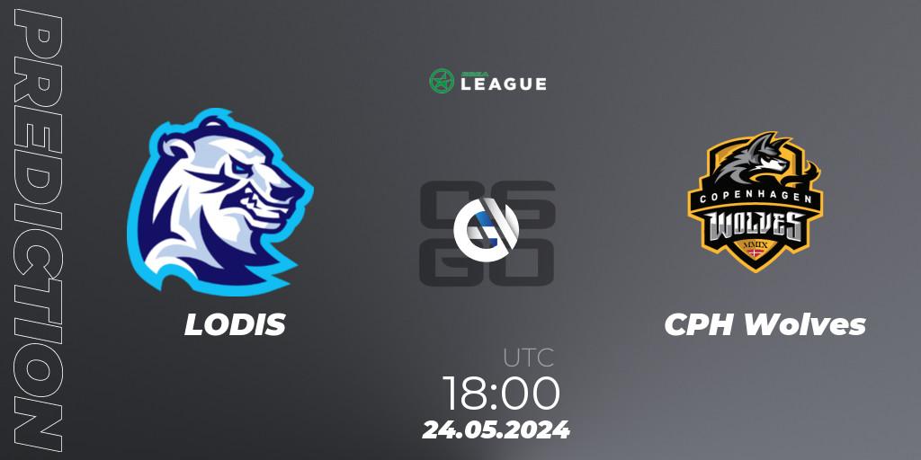 Prognose für das Spiel LODIS VS CPH Wolves. 24.05.2024 at 18:00. Counter-Strike (CS2) - ESEA Season 49: Advanced Division - Europe