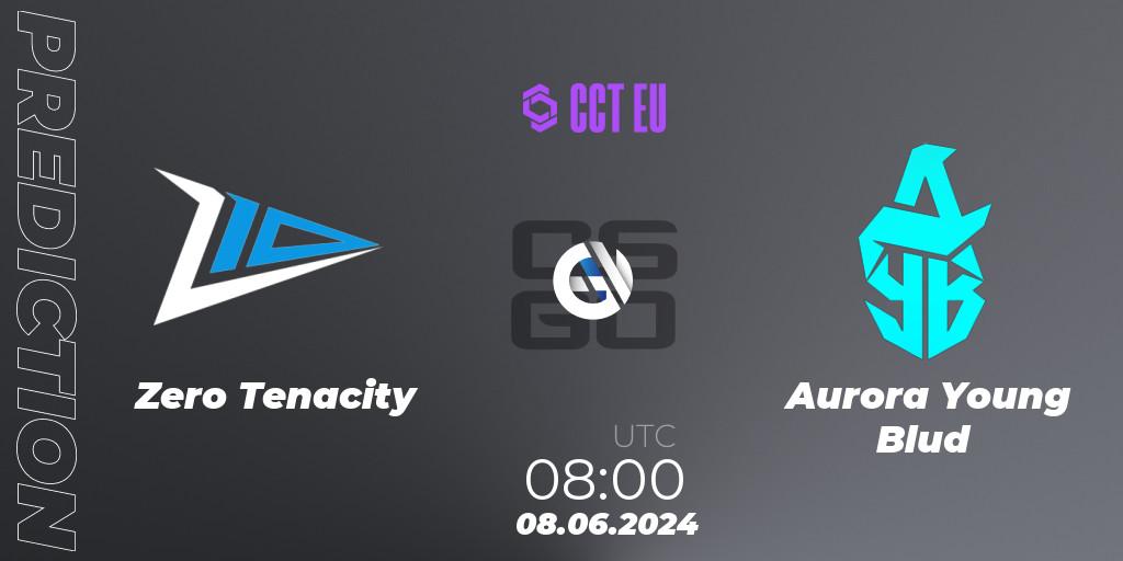 Prognose für das Spiel Zero Tenacity VS Aurora Young Blud. 08.06.2024 at 08:00. Counter-Strike (CS2) - CCT Season 2 Europe Series 5