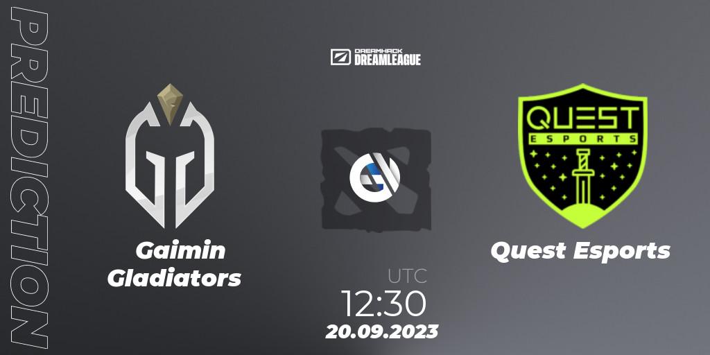 Prognose für das Spiel Gaimin Gladiators VS PSG Quest. 21.09.2023 at 09:55. Dota 2 - DreamLeague Season 21