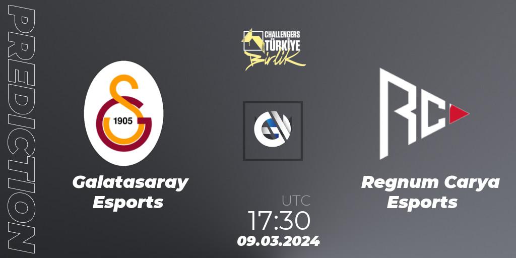 Prognose für das Spiel Galatasaray Esports VS Regnum Carya Esports. 09.03.2024 at 17:30. VALORANT - VALORANT Challengers 2024 Turkey: Birlik Split 1