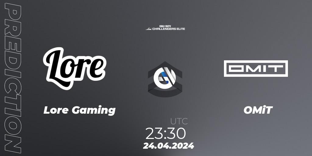 Prognose für das Spiel Lore Gaming VS OMiT. 24.04.2024 at 23:30. Call of Duty - Call of Duty Challengers 2024 - Elite 2: NA