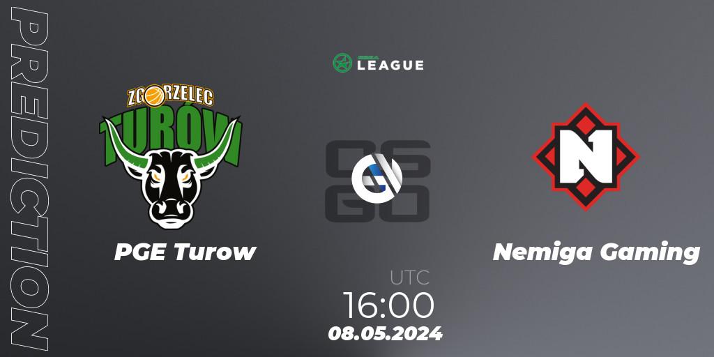 Prognose für das Spiel PGE Turow VS Nemiga Gaming. 08.05.2024 at 16:00. Counter-Strike (CS2) - ESEA Season 49: Advanced Division - Europe