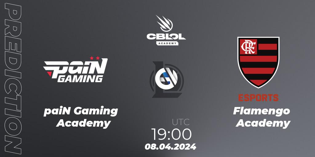 Prognose für das Spiel paiN Gaming Academy VS Flamengo Academy. 08.04.24. LoL - CBLOL Academy Split 1 2024