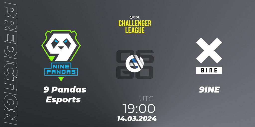 Prognose für das Spiel 9 Pandas Esports VS 9INE. 03.04.24. CS2 (CS:GO) - ESL Challenger League Season 47: Europe
