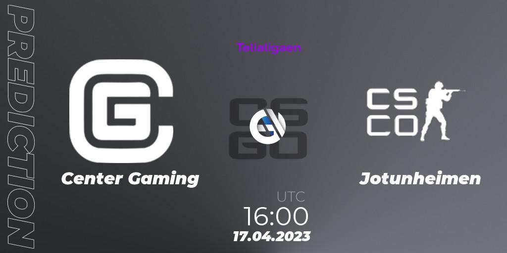 Prognose für das Spiel Center Gaming VS Jotunheimen. 17.04.23. CS2 (CS:GO) - Telialigaen Spring 2023: Group stage