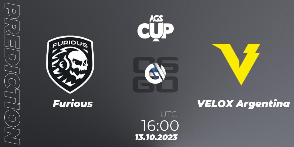 Prognose für das Spiel Furious VS VELOX Argentina. 13.10.23. CS2 (CS:GO) - AGS CUP 2023