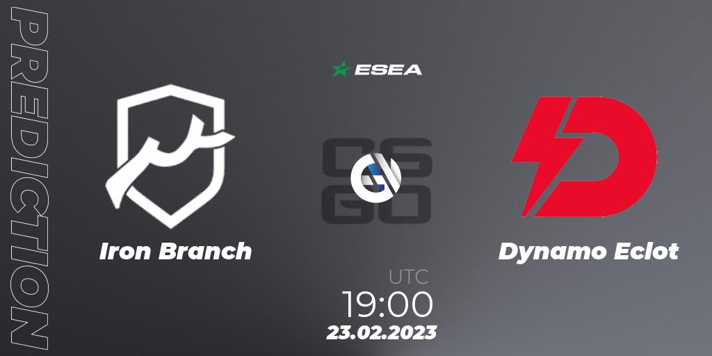 Prognose für das Spiel Iron Branch VS Dynamo Eclot. 03.03.2023 at 13:00. Counter-Strike (CS2) - ESEA Season 44: Advanced Division - Europe