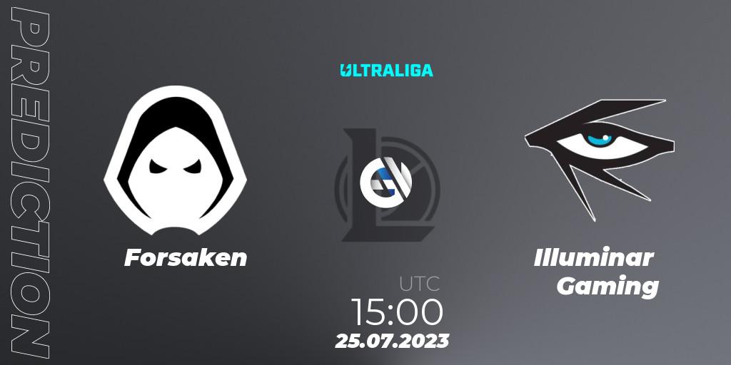 Prognose für das Spiel Forsaken VS Illuminar Gaming. 25.07.23. LoL - Ultraliga Season 10 - Playoffs