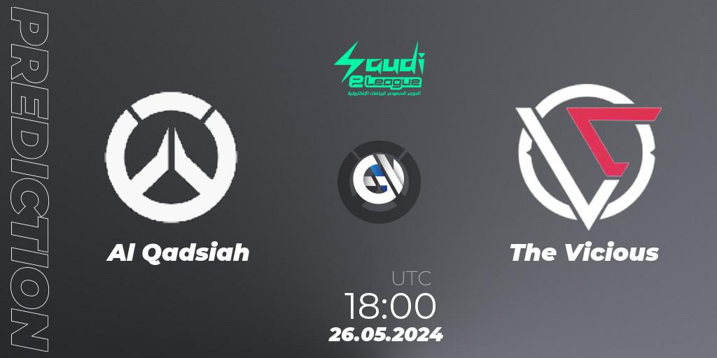 Prognose für das Spiel Al Qadsiah VS The Vicious. 26.05.2024 at 18:00. Overwatch - Saudi eLeague 2024 - Major 2 Phase 2