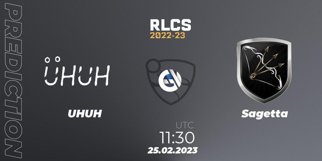Prognose für das Spiel UHUH VS Sagetta. 25.02.2023 at 11:30. Rocket League - RLCS 2022-23 - Winter: Asia-Pacific Regional 3 - Winter Invitational