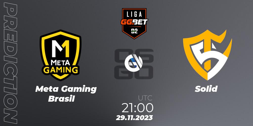 Prognose für das Spiel Meta Gaming Brasil VS Solid. 29.11.23. CS2 (CS:GO) - Dust2 Brasil Liga Season 2