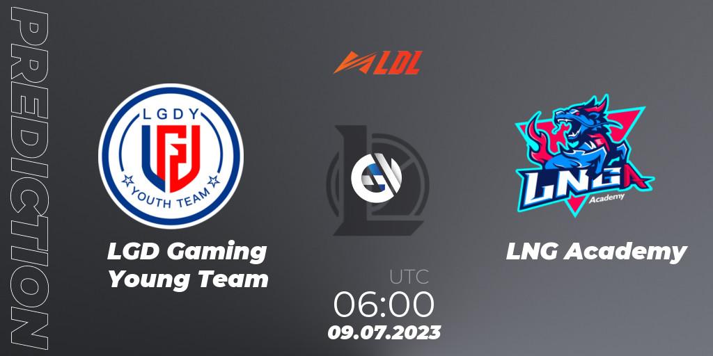 Prognose für das Spiel LGD Gaming Young Team VS LNG Academy. 09.07.2023 at 06:00. LoL - LDL 2023 - Regular Season - Stage 3