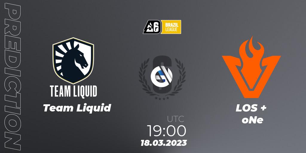 Prognose für das Spiel Team Liquid VS LOS + oNe. 18.03.23. Rainbow Six - Brazil League 2023 - Stage 1