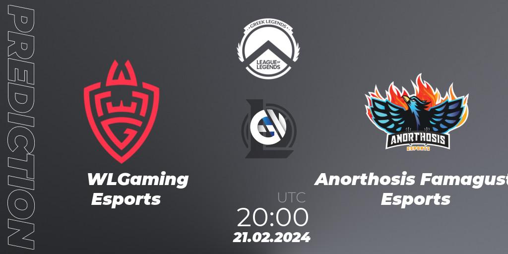 Prognose für das Spiel WLGaming Esports VS Anorthosis Famagusta Esports. 21.02.24. LoL - GLL Spring 2024