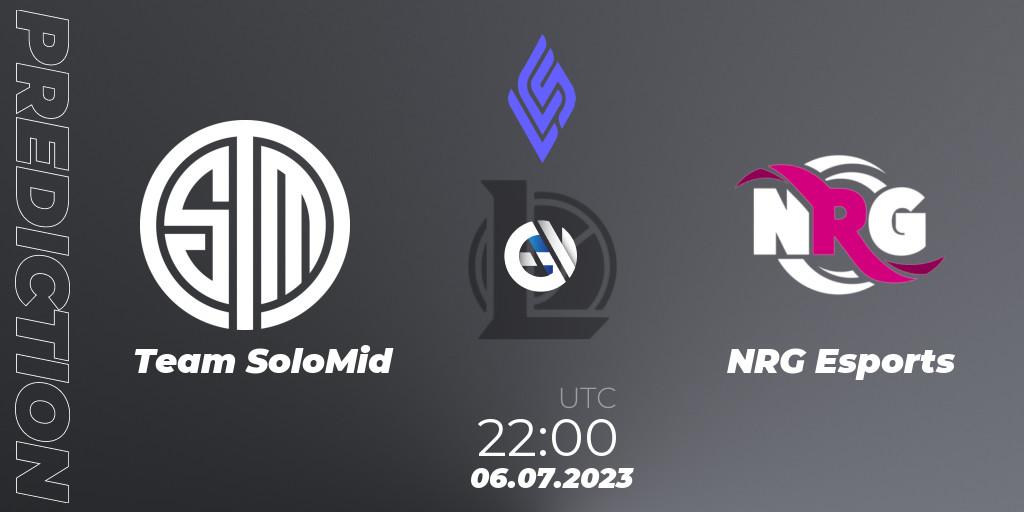 Prognose für das Spiel Team SoloMid VS NRG Esports. 06.07.2023 at 23:00. LoL - LCS Summer 2023 - Group Stage
