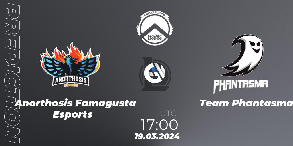 Prognose für das Spiel Anorthosis Famagusta Esports VS Team Phantasma. 19.03.24. LoL - GLL Spring 2024