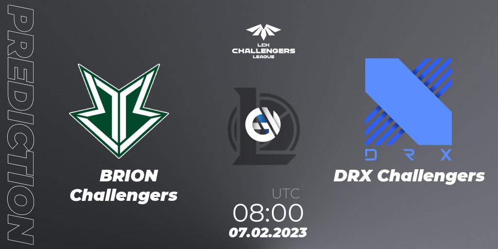 Prognose für das Spiel Brion Esports Challengers VS DRX Challengers. 07.02.23. LoL - LCK Challengers League 2023 Spring