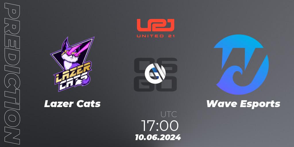 Prognose für das Spiel Lazer Cats VS Wave Esports. 10.06.2024 at 17:00. Counter-Strike (CS2) - United21 Season 14: Division 2