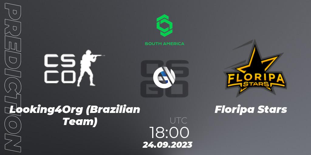 Prognose für das Spiel Looking4Org (Brazilian Team) VS Floripa Stars. 24.09.23. CS2 (CS:GO) - CCT South America Series #12: Open Qualifier