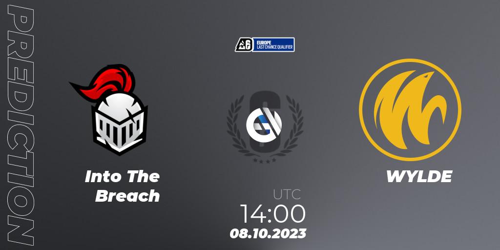 Prognose für das Spiel Into The Breach VS WYLDE. 08.10.23. Rainbow Six - Europe League 2023 - Stage 2 - Last Chance Qualifiers