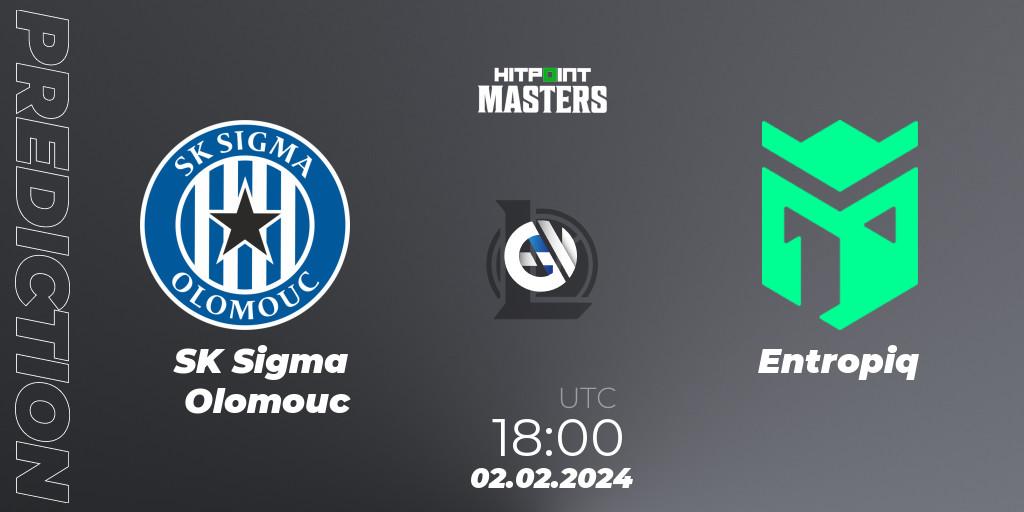Prognose für das Spiel SK Sigma Olomouc VS Entropiq. 02.02.24. LoL - Hitpoint Masters Spring 2024