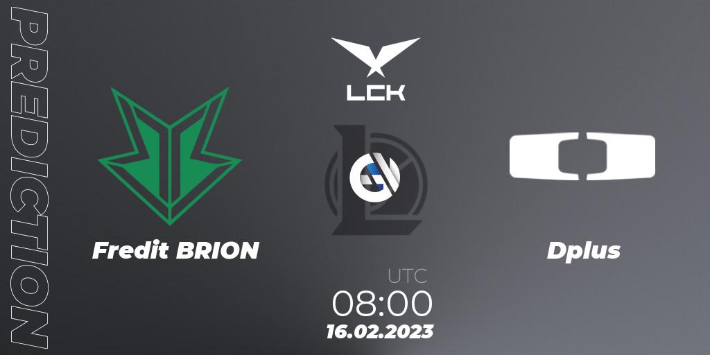 Prognose für das Spiel BRION VS Dplus. 16.02.23. LoL - LCK Spring 2023 - Group Stage