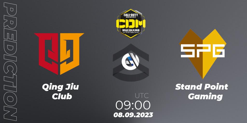 Prognose für das Spiel Qing Jiu Club VS Stand Point Gaming. 08.09.2023 at 09:00. Call of Duty - China Masters 2023 S6: Championship