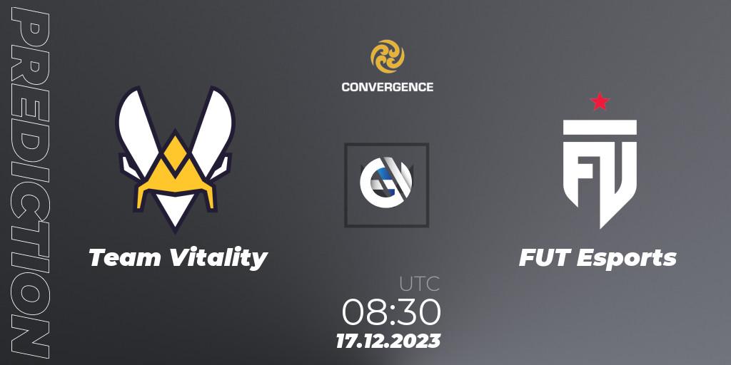 Prognose für das Spiel Team Vitality VS FUT Esports. 17.12.23. VALORANT - Convergence 2023