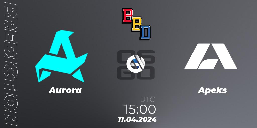 Prognose für das Spiel Aurora VS Apeks. 11.04.24. CS2 (CS:GO) - BetBoom Dacha Belgrade 2024: European Qualifier