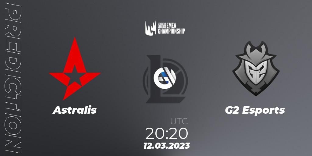 Prognose für das Spiel Astralis VS G2 Esports. 12.03.2023 at 21:00. LoL - LEC Spring 2023 - Regular Season