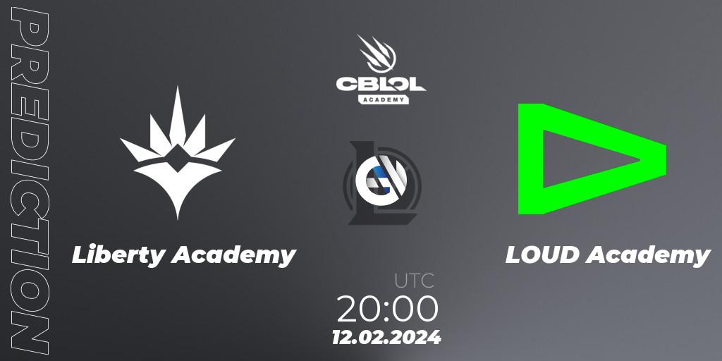 Prognose für das Spiel Liberty Academy VS LOUD Academy. 12.02.2024 at 21:00. LoL - CBLOL Academy Split 1 2024