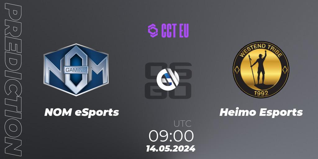 Prognose für das Spiel NOM eSports VS Heimo Esports. 14.05.2024 at 09:00. Counter-Strike (CS2) - CCT Season 2 Europe Series 4 Closed Qualifier